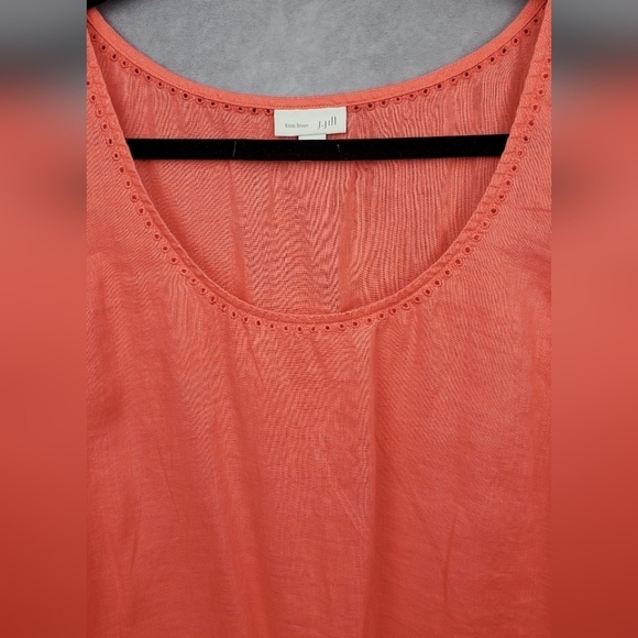 J Jill 100%  Linen Coral Sleevless Shift Summer top size XL - Picture 11 of 12